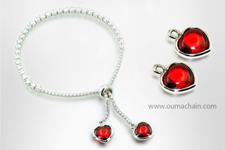 簡單經典925純銀寶石手鍊