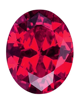 人造紅寶石 橢圓形 OS 紅#5