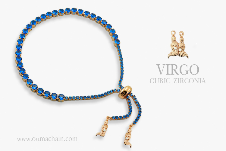 OUMACHAIN 925純銀12星座手鍊-處女座VIRGO