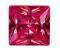 人造紅寶石 正方形 (倒角) SQP 紅#5